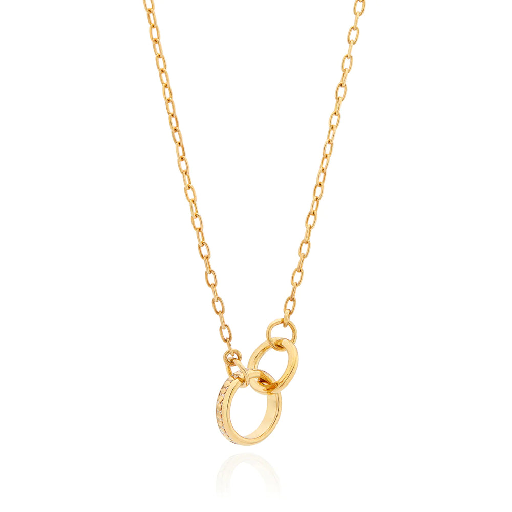 Anna Beck Intertwined Circles Charity Necklace - Sterling Silver Pendant for Women, Meaningful Gift for Breast Cancer Awareness, Perfect for Everyday Wear & Special Occasions
