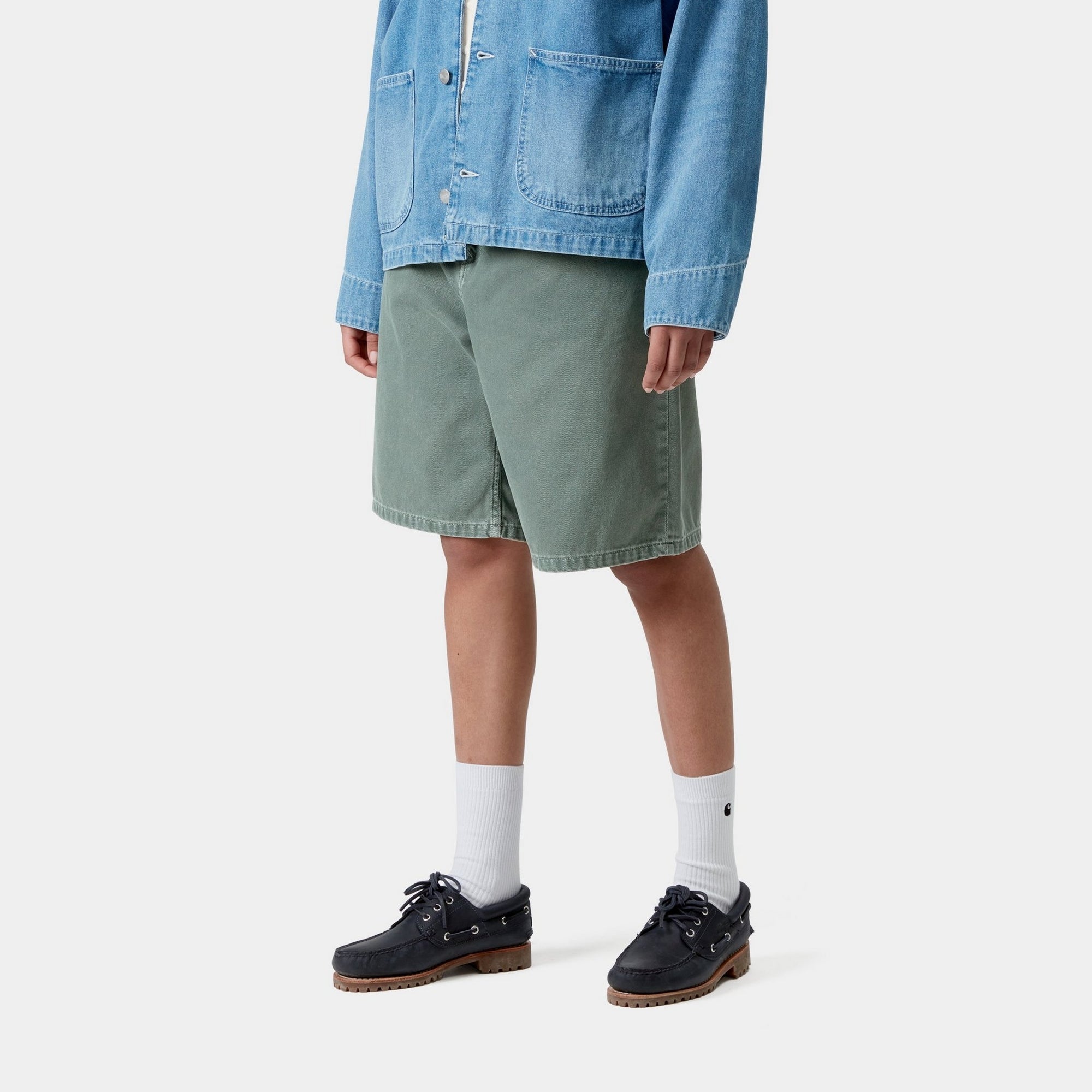Women's Brandon Short Twill Pants in Silver Pine (Stone Dyed) - Comfortable Casual Wear for Everyday Outfits & Summer Fashion