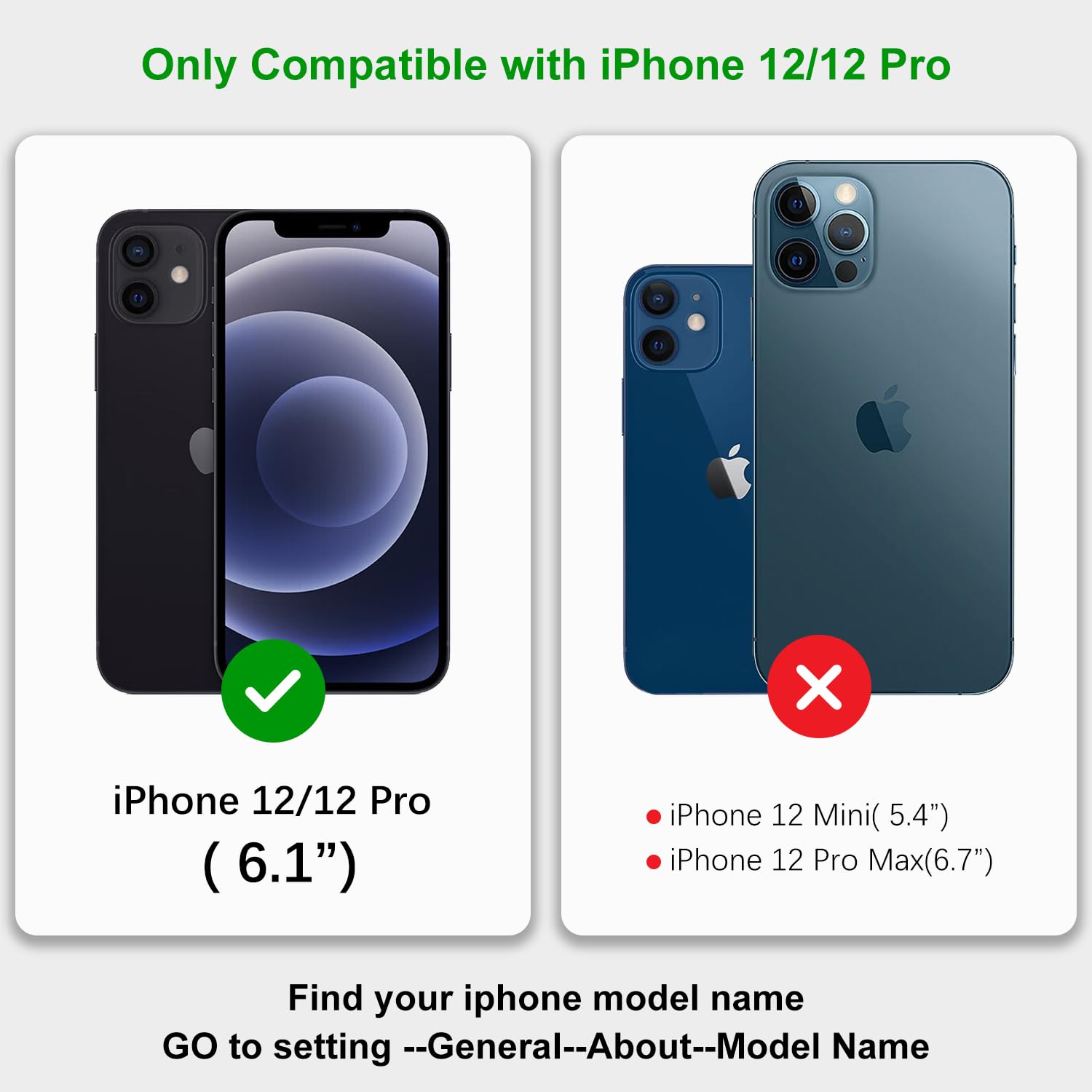 Premium Leather iPhone 12/12 Pro Wallet Case with Card Holder, Crossbody Strap & Stand Ring - Black | Slim Protective Phone Cover with Zipper Pocket for Women & Men | Perfect for Travel, Shopping & Everyday Use