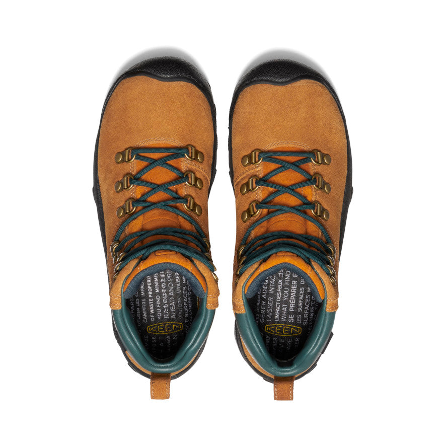 KEEN Women's Pyrenees Waterproof Hiking Boots - Lightweight & Durable for Outdoor Adventures | Maple/Marmalade Color | Perfect for Trail Hiking, Camping & Winter Walks