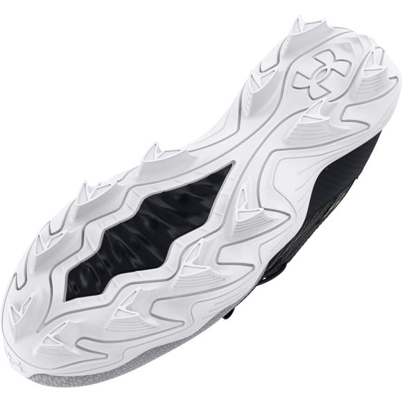 UA Harper 9 RM Men's Baseball Cleats - Black Molded Cleats for Baseball & Softball | Lightweight & Durable for Field Performance | Perfect for Training & Games (3027442-001)