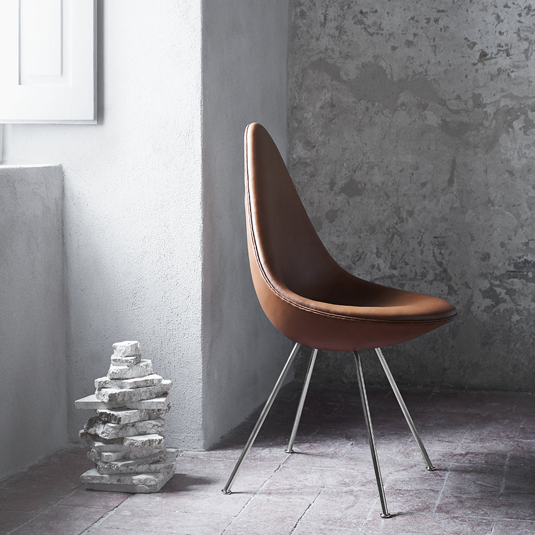 Premium Leather Upholstered Drop Side Chair - Modern Accent Chair for Living Room, Dining Room & Office - Comfortable Seating for Home & Workspace