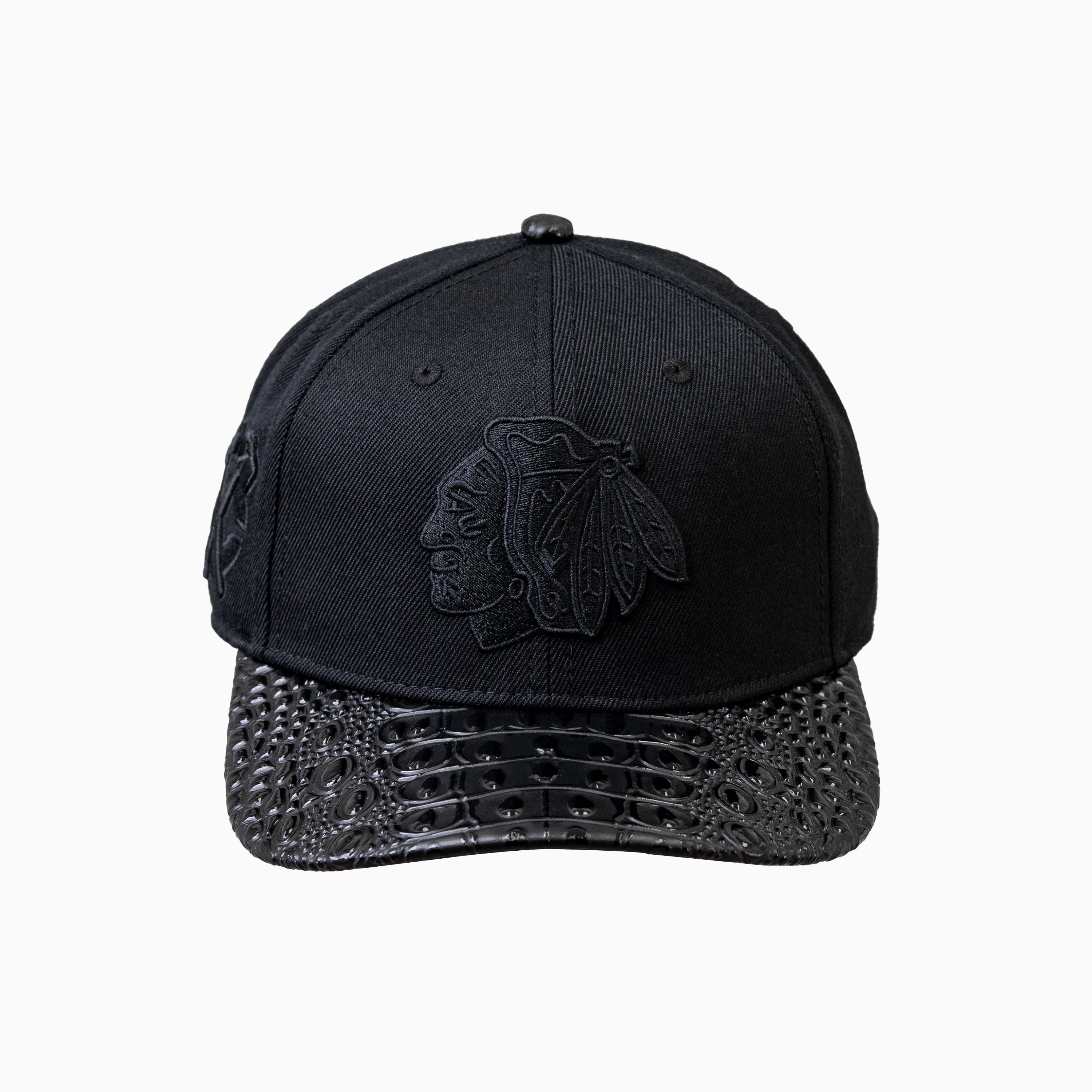 Chicago Blackhawks NHL Official Leather Visor Snapback Hat - Adjustable Baseball Cap for Men & Women - Perfect for Games, Sports, and Casual Wear