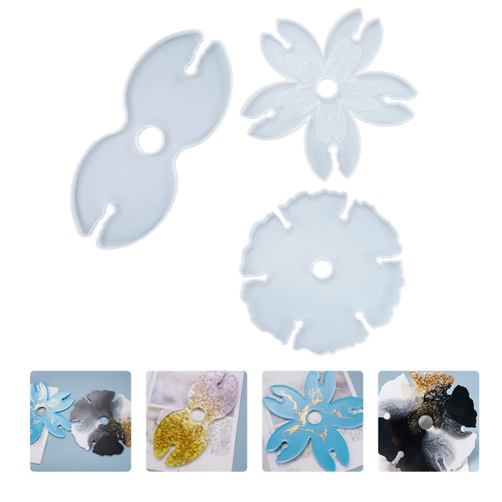 3pcs Wine Rack Resin Molds - DIY Epoxy Silicone Casting Molds for Wine Bottle & Glass Holder - Perfect for Home Bar, Kitchen Decor, and Gift Making