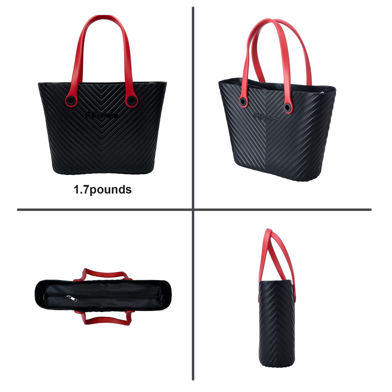 Women's Waterproof EVA Foam Beach Tote Bag - Lightweight Travel Shoulder Bag with Detachable Handle & Zipper Closure - Perfect for Pool, Beach Vacation & Summer Outings