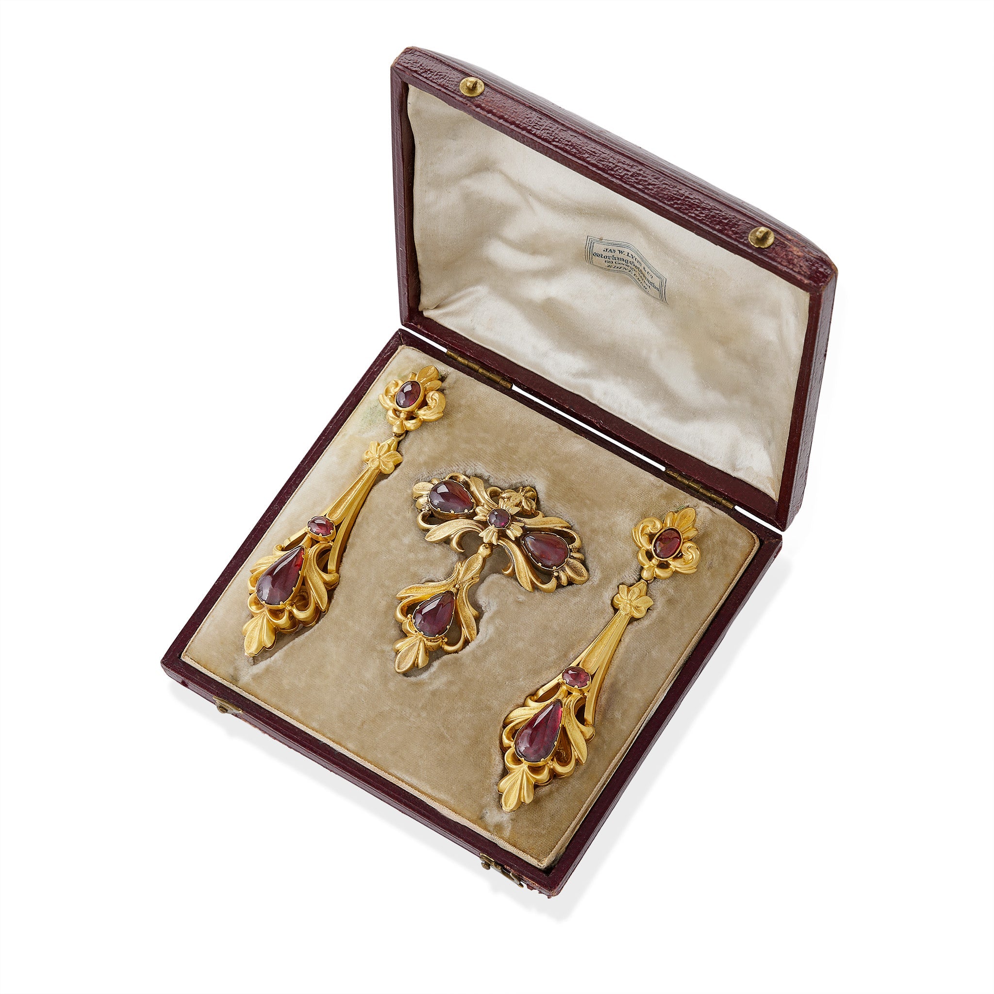 Genuine Garnet Cabochon Pendant Earrings and Necklace Set - Elegant Jewelry for Women, Perfect for Weddings, Parties & Gifts