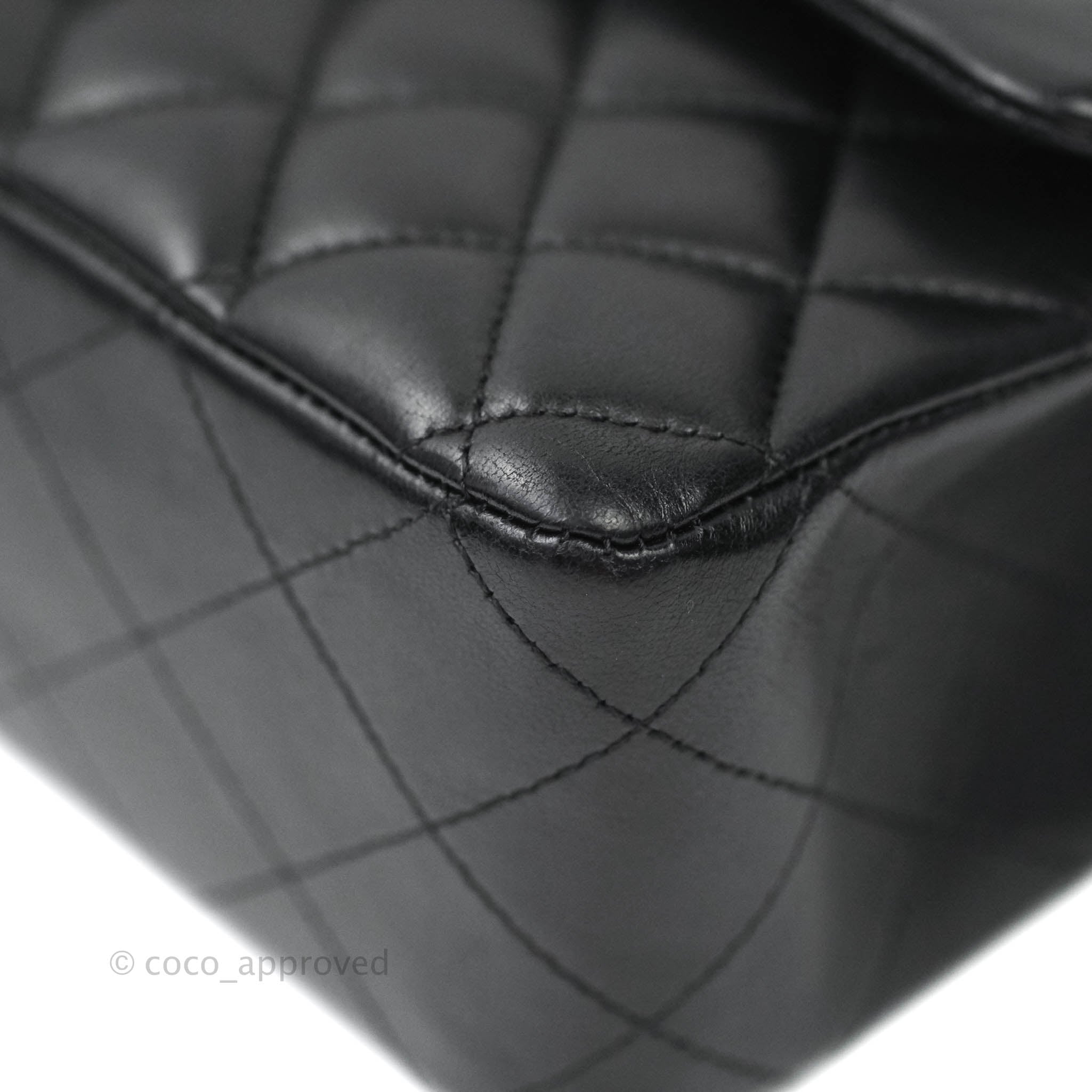 Chanel Classic Medium Double Flap Bag Black Lambskin Leather with Gold Hardware - Luxury Handbag for Women, Perfect for Evening Events & Special Occasions