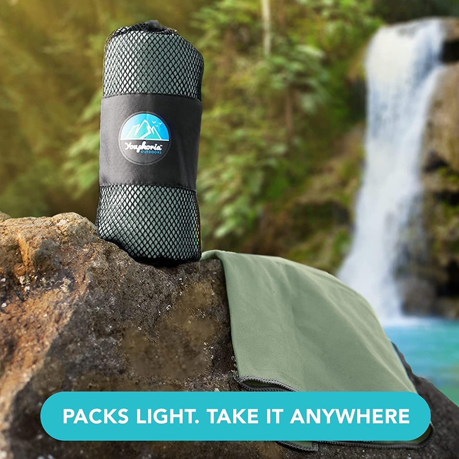 Youphoria Microfiber Travel Towel - Ultra Lightweight & Fast Drying Quick Dry Towel for Camping, Beach, Backpacking, Hiking, Gym & Yoga | Perfect for Outdoor Adventures & Travel Essentials