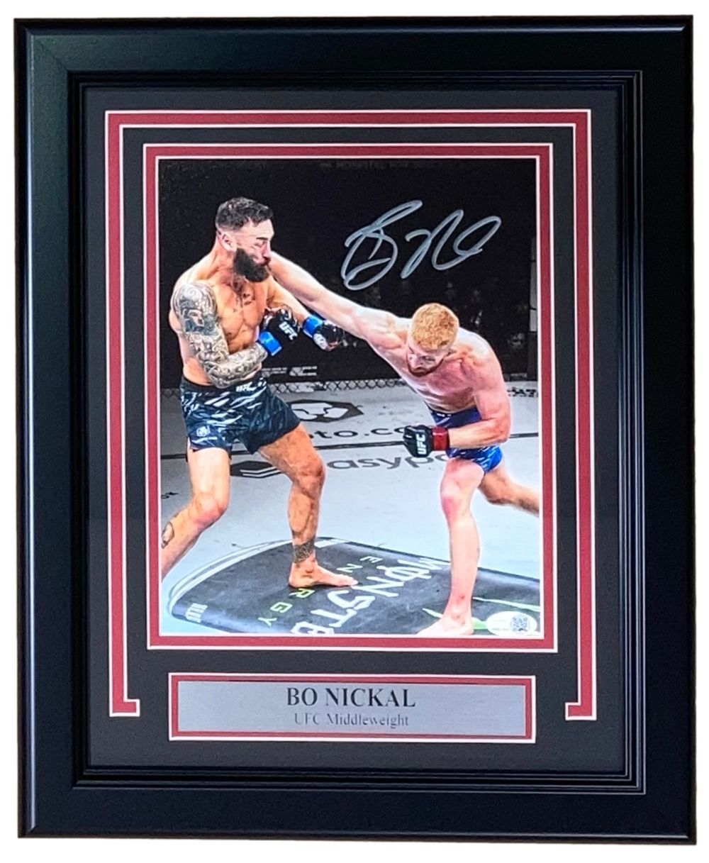 Bo Nickal Autographed UFC 8x10 Photo - Framed with JSA COA - Perfect for MMA Fan Cave & Sports Memorabilia Collection