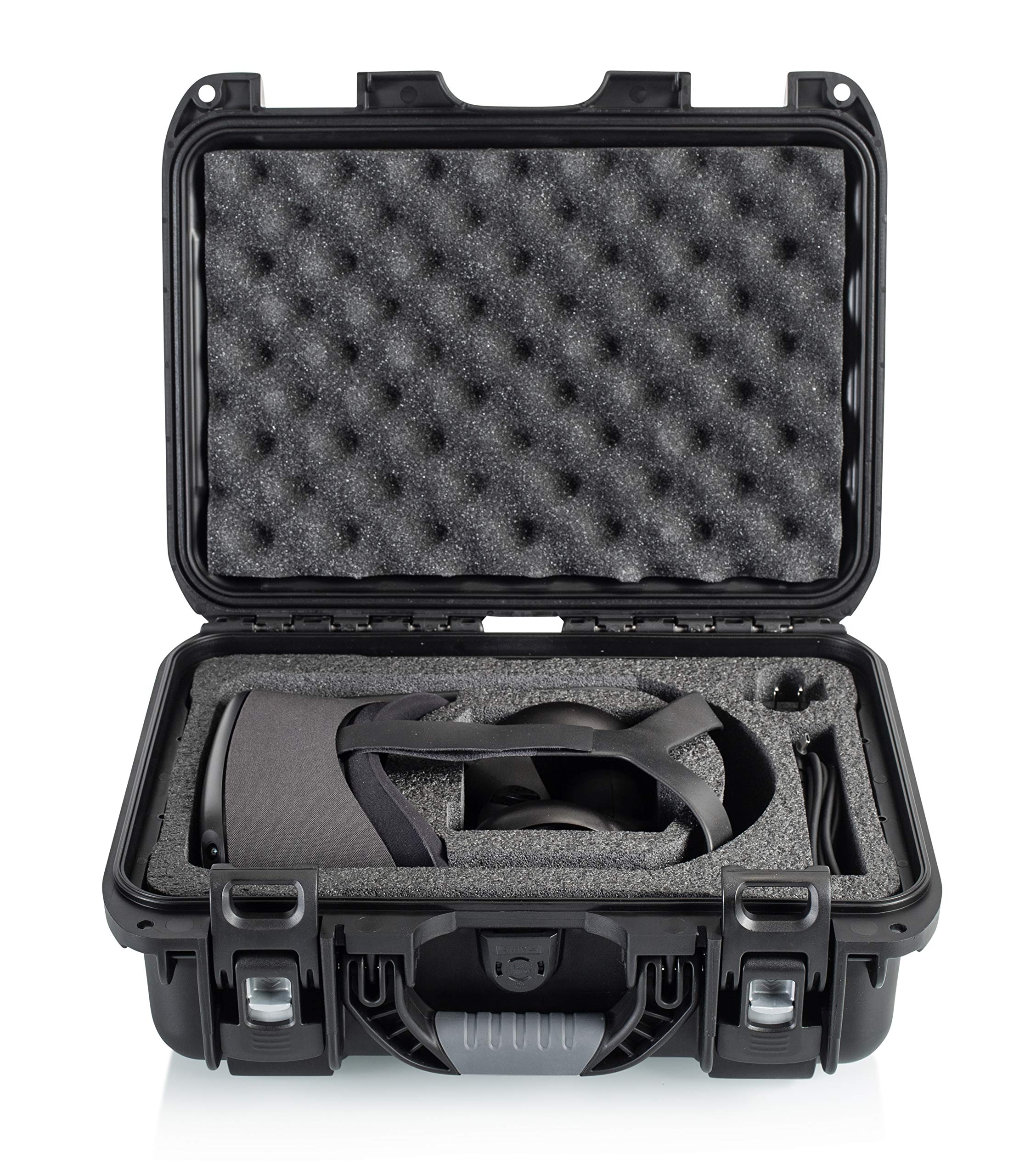 Slappa Waterproof and Dustproof Protective Case with Custom Cut Foam for Oculus Quest VR Headset | Shockproof Storage for Travel & Gaming Accessories | SL-OCULUSQUEST-BLK