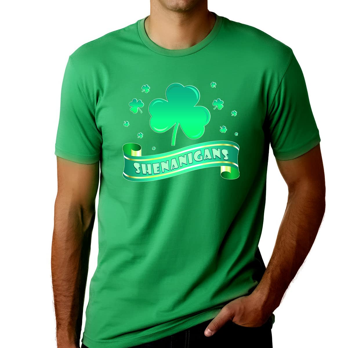 Funny St. Patrick's Day Shirt for Men - Shenanigans & Shamrock Graphic Tee - Irish Pride Apparel for Pub Crawls & Festivals