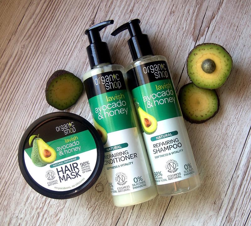 Natural Avocado & Honey Shampoo for Dry Hair - Moisturizing & Nourishing Hair Care - Perfect for Damaged Hair Repair & Daily Hydration