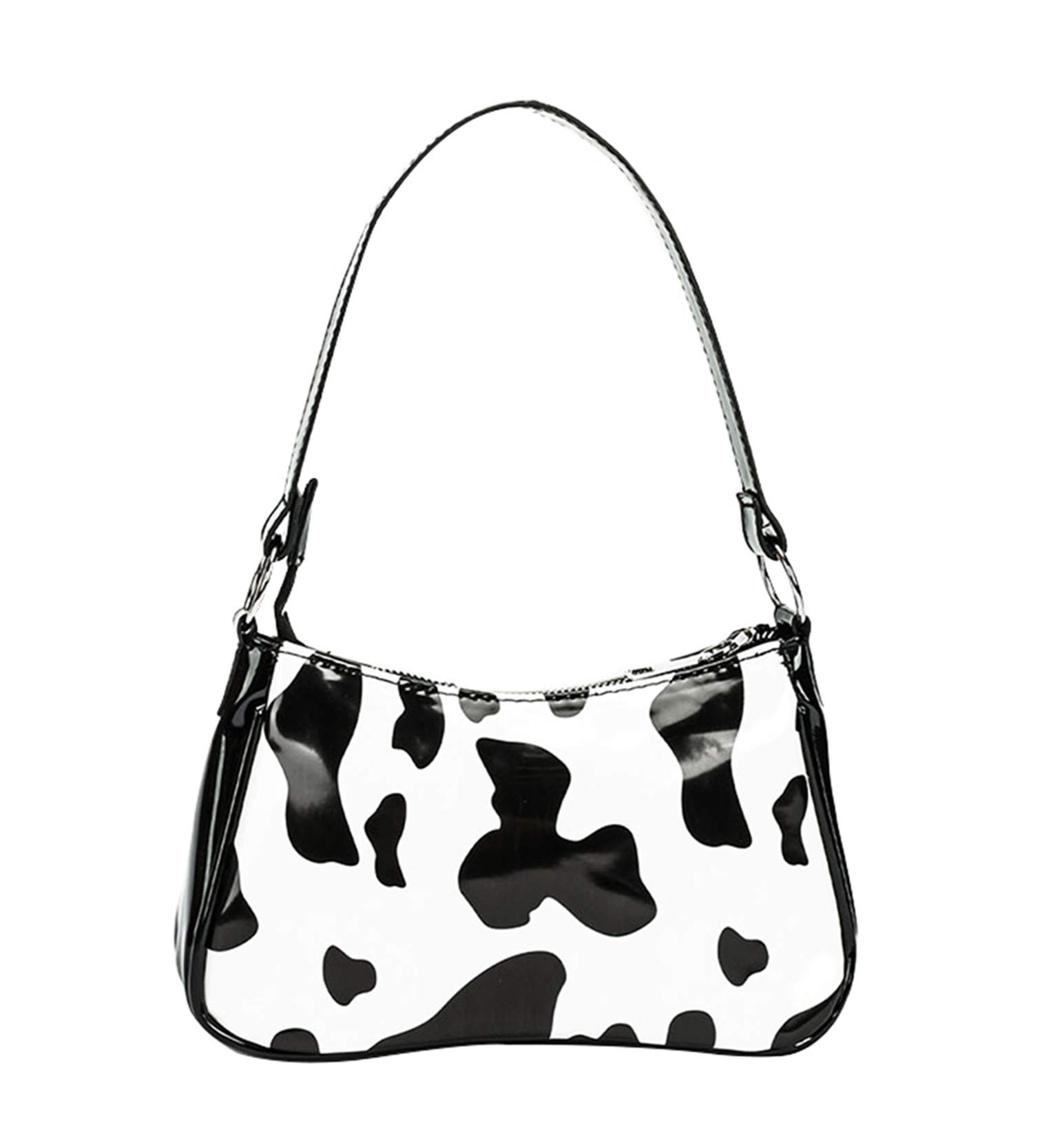 Women's Cow Print Shoulder Bag - Stylish Clutch Purse & Underarm Handbag with Zipper - Fashionable Satchel Tote for Everyday Use, Work, and Parties