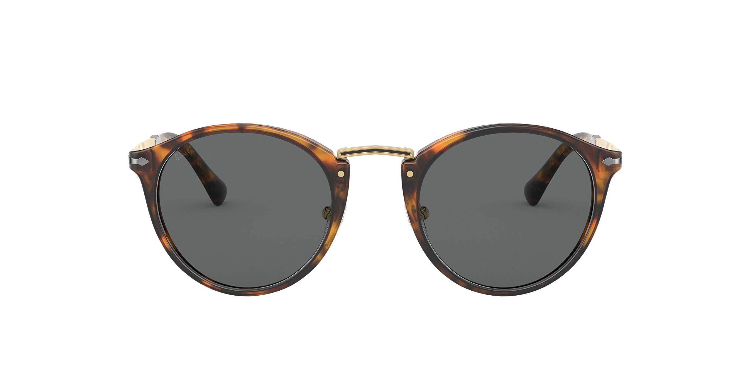 Persol PO3248S Round Polarized Sunglasses for Men & Women - UV Protection, Classic Retro Style - Perfect for Driving, Travel & Outdoor Activities