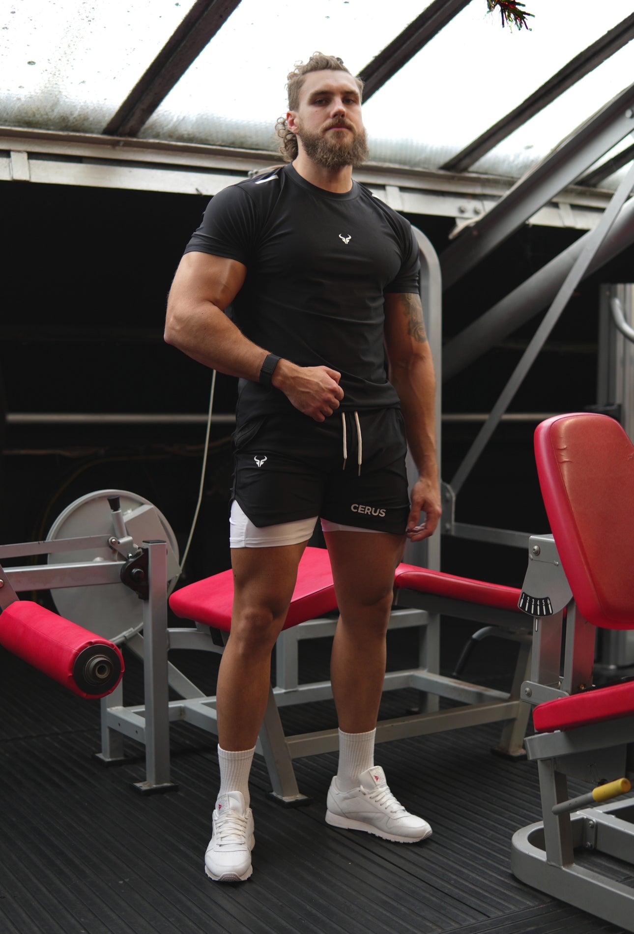 Cerus Black Janus 2-in-1 Running Shorts for Men - Moisture Wicking & Built-in Liner - Comfortable Workout & Gym Shorts for Jogging, Training & Outdoor Activities
