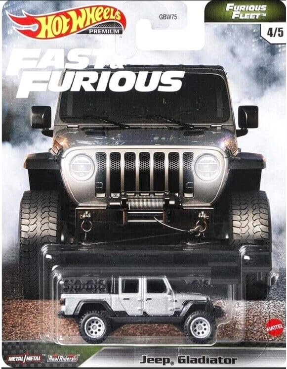Hot Wheels Premium Fast & Furious 5-Piece Diecast Car Collection (GBW75-956N) - Movie-Inspired Toy Cars for Kids & Collectors - Perfect for Play, Display & Gifting
