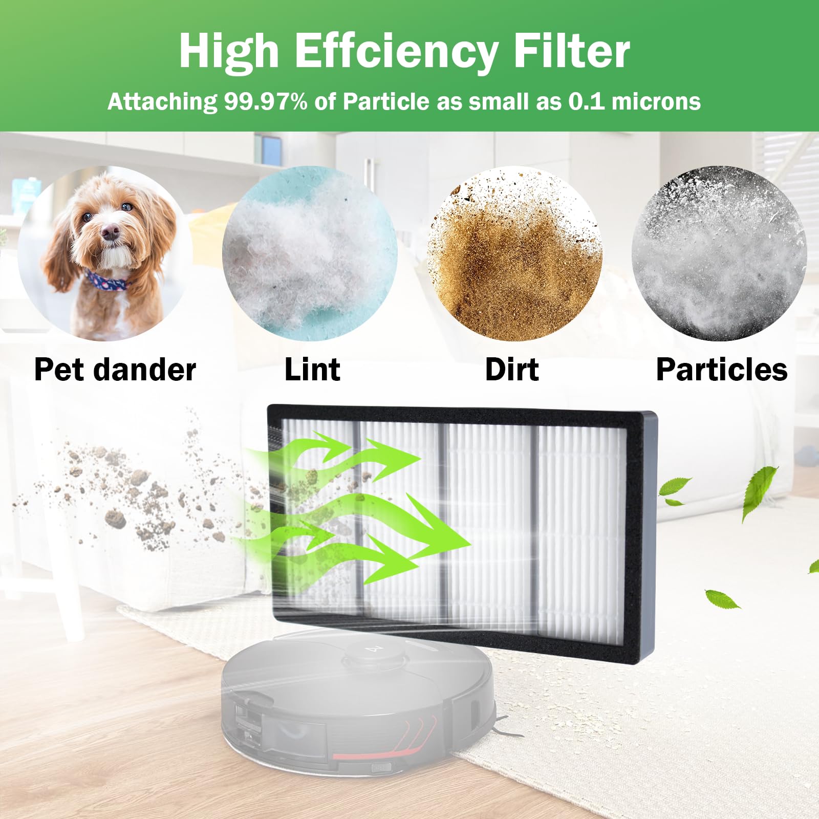 Roomba S9/S9+/S Series (9150/9550) Replacement Parts Kit - 2 Rubber Roller Brushes, 6 HEPA Filters, 6 Vacuum Bags & 8 Side Brushes | Compatible with iRobot Roomba S9, S9+ Vacuum Cleaners | Perfect for Deep Cleaning & Maintenance