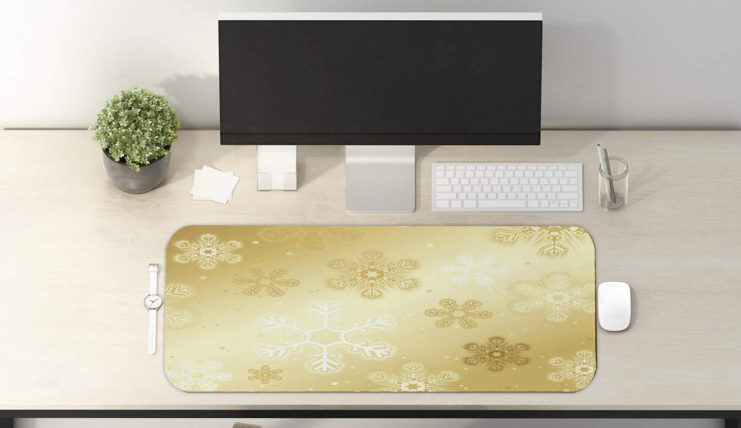 Ambesonne Christmas Snowflakes Mouse Pad - 31