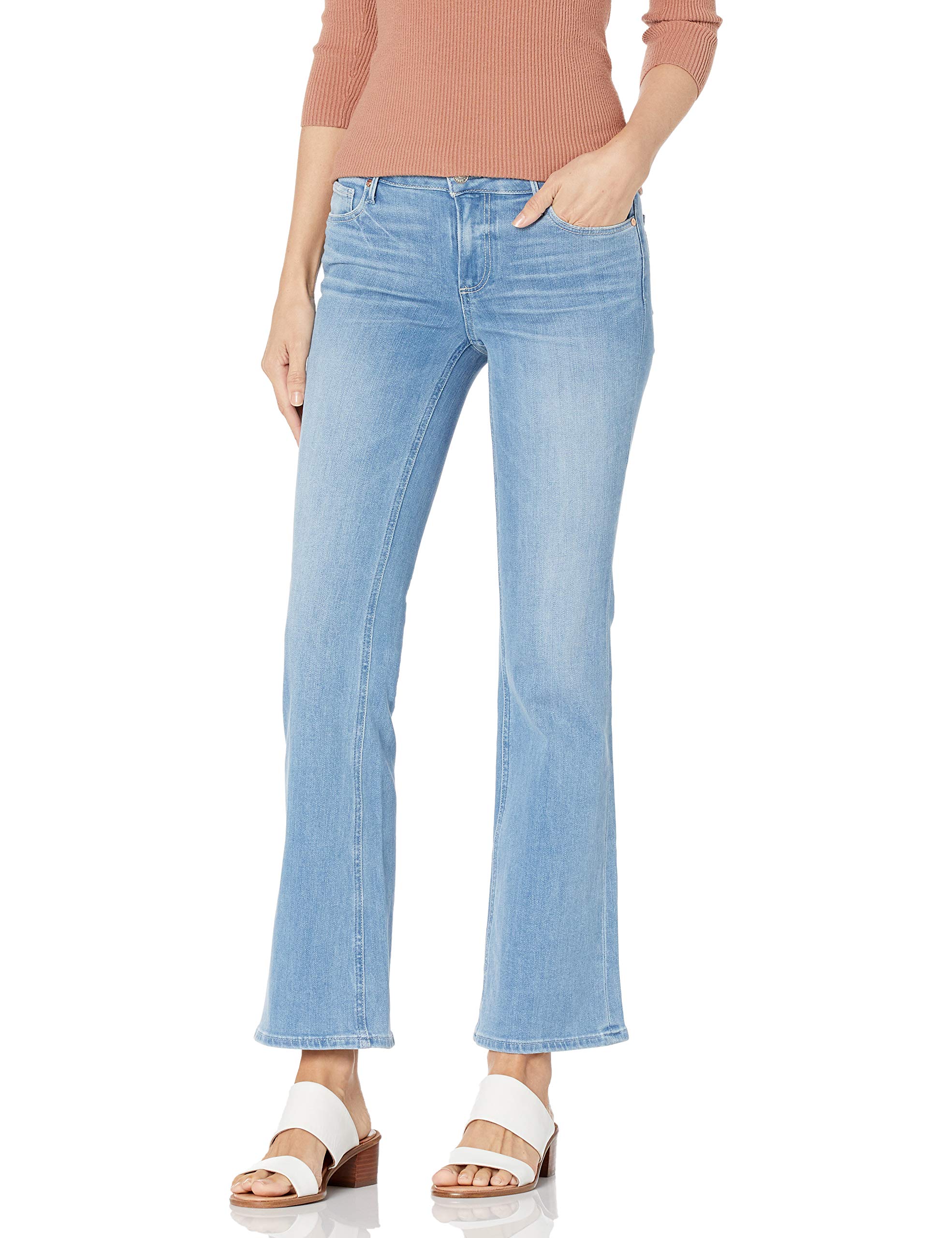 PAIGE Women's Petite Skyline Bootcut Jeans - High Waisted Stretch Denim Pants for Casual & Office Wear | Perfect for Work, Date Night & Everyday Outfits