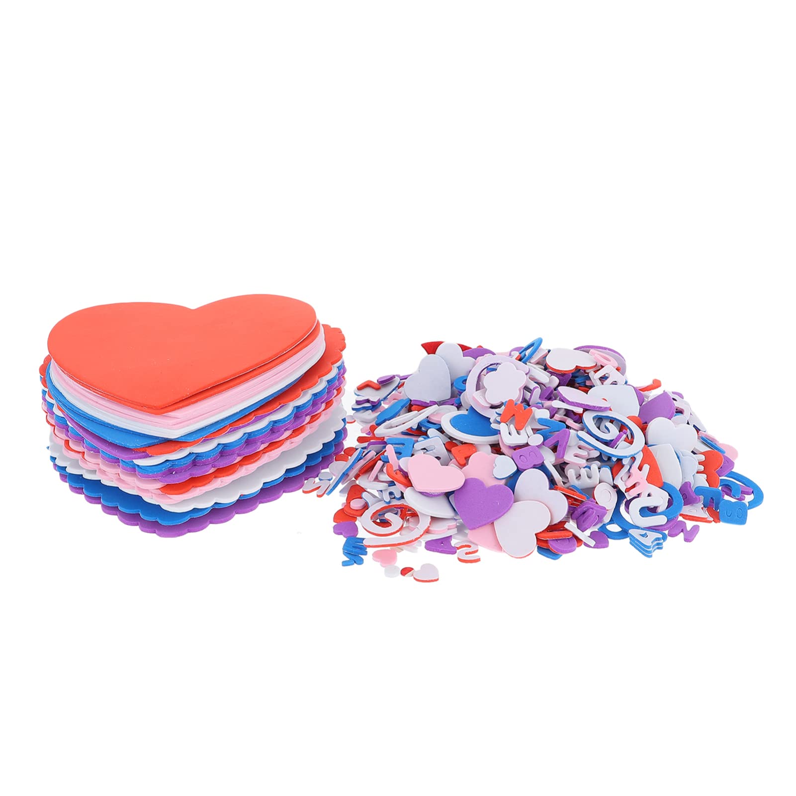 FOMIYES Valentine Heart Foam Stickers - DIY Adhesive Decals for Card Making, Scrapbooking, Valentine's Day & Wedding Decorations - Perfect for Crafts, Gifts, and Party Decor