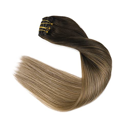 Premium 100% Human Hair Clip-In Extensions - Silky Straight Hair Extensions for Length & Volume | Perfect for Parties, Weddings & Everyday Styling