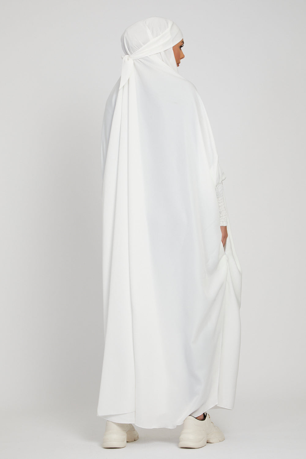 One Piece Full Length Jilbab Prayer Abaya - Pure White Islamic Dress for Women - Perfect for Daily Wear, Mosque Prayer & Special Occasions
