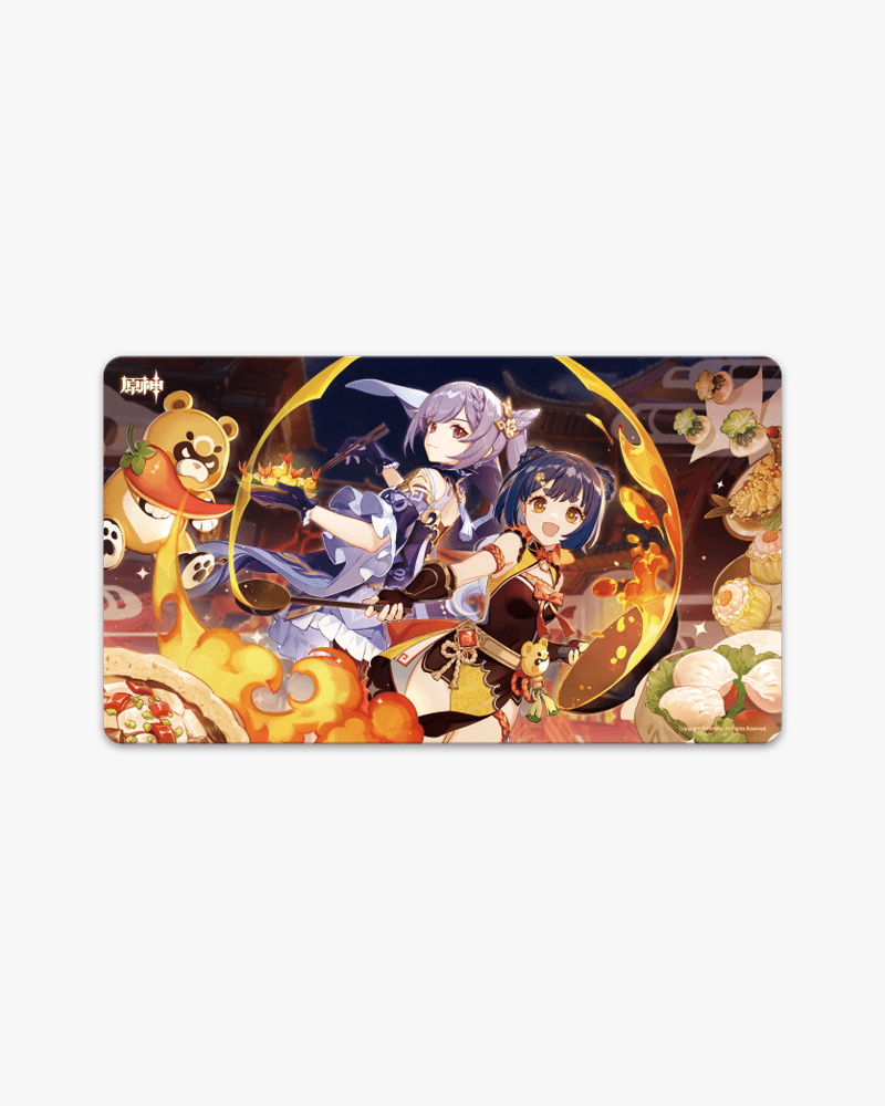 Genshin Impact© Gaming Desk Mat - Moonlight Merriment Themed Mouse Pad for PC Gaming Setup | Perfect for Anime Fans & Streamers