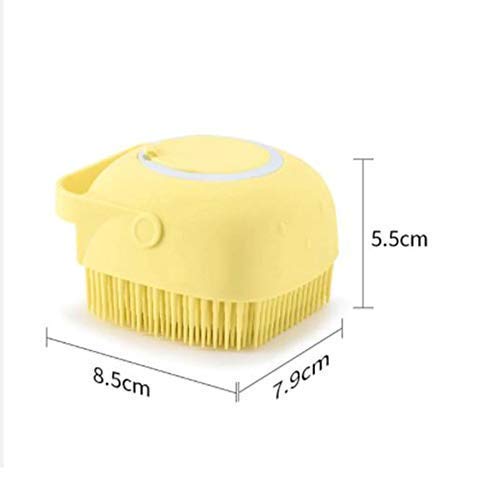 AAVAD KHODAL Silicone Bath Brush with Soap Dispenser - Exfoliating Body Scrubber & Massager for Shower, Spa, and Baby Bath | Soft & Hygienic Skin Care Brush for Adults & Kids