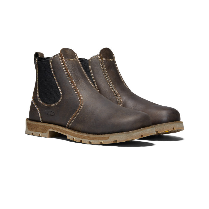 Men's Seattle Romeo Soft Toe Work Boots - Cascade Brown & Black Leather - Durable Comfort for Construction, Hiking & Outdoor Work