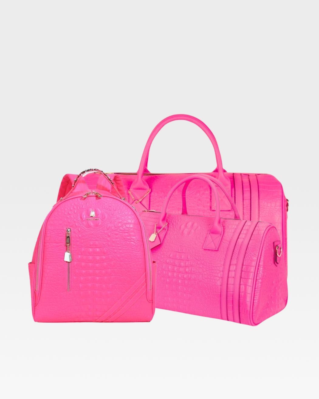 Apollo 2 BFF Travel Set - Neon Pink Matching Luggage & Accessories for Best Friends Trips | Perfect for Airplane Carry-On, Road Trips & Vacation Getaways