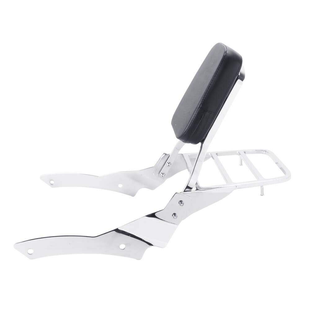 Yamaha V Star XVS650 Custom Drag Star Backrest Sissy Bar & Luggage Rack - Heavy Duty Motorcycle Accessory for Comfort & Storage - Perfect for Long Rides, Touring & Road Trips