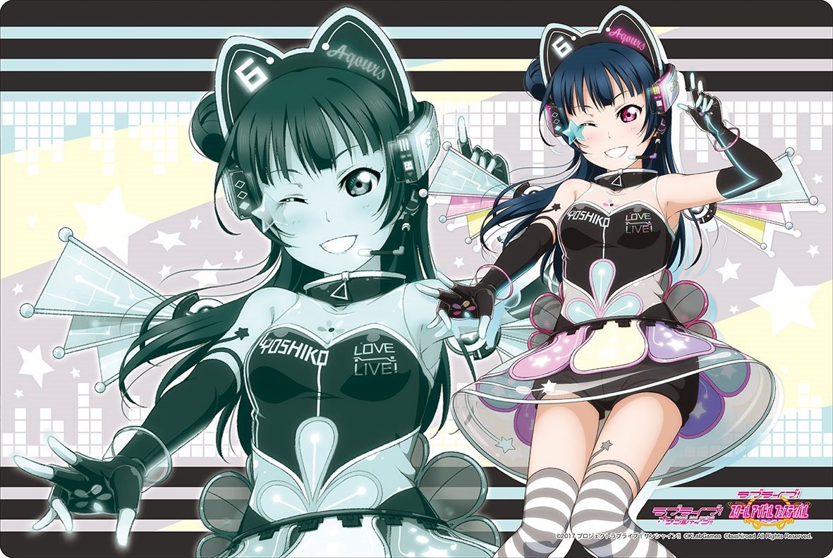 Love Live! Sunshine!! Yoshiko Tsushima Time Travel Ver Anime Card Game Play Mat - Official Character Collection Vol.141 for TCG Players & Anime Fans | Perfect for Magic: The Gathering, Yu-Gi-Oh! and Collectors Display