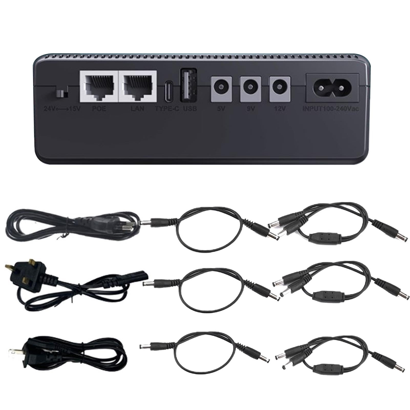 10400mAh Small UPS Backup Battery for Router & WiFi Camera - Compact Uninterruptible Power Supply for Home Office & Emergency Use