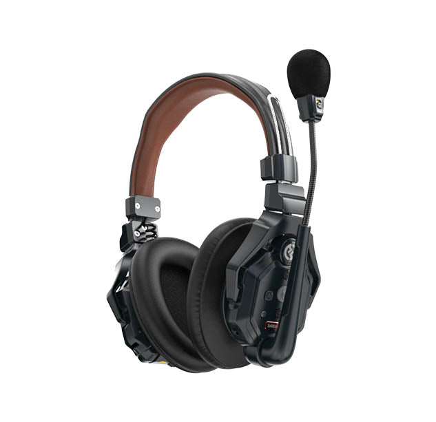 Solidcom C1 Pro 4S DH Wireless Intercom System with 4 Double Ear Noise Cancelling Headsets - Long Range Communication for Construction, Events & Team Coordination