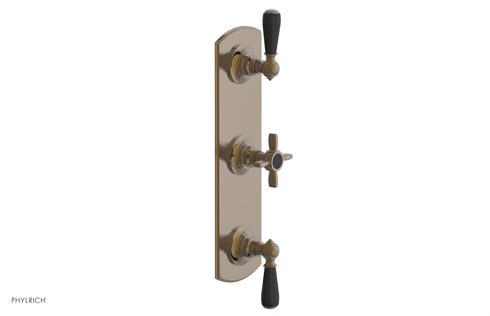 Jamestown Thermostatic Shower Valve with Dual Volume Control - Black Accents (Model 4-740) for Modern Bathroom & Spa Experience