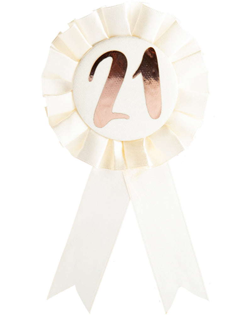 21st Birthday Rose Gold Badge - Elegant Party Accessory for Milestone Celebrations, Bachelorette Parties & Special Events