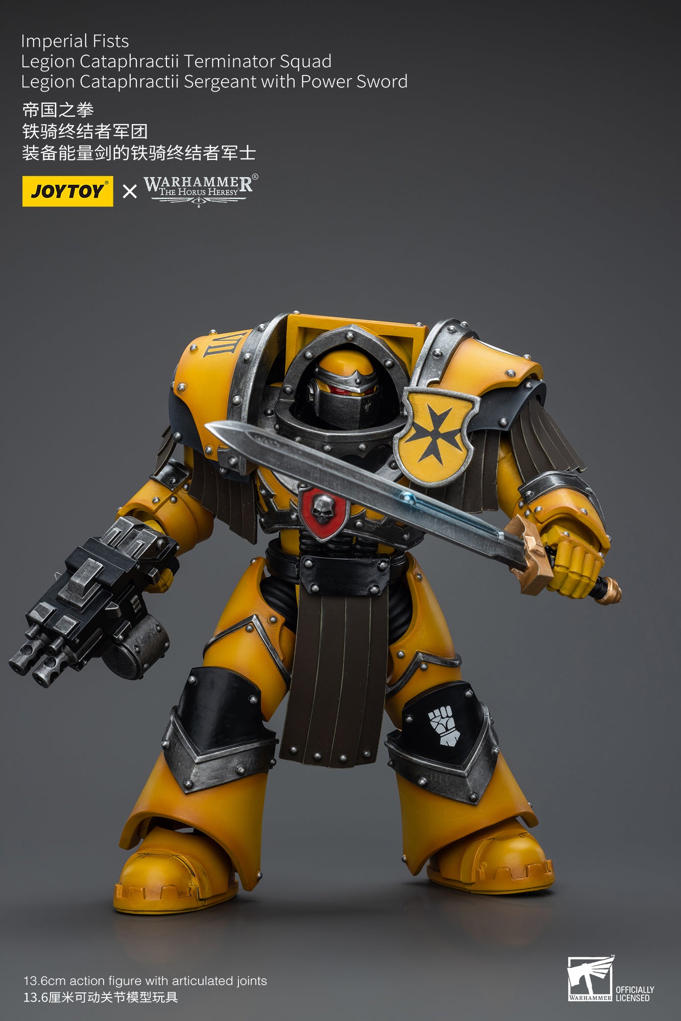 1/18 Scale JOYTOY Warhammer The Horus Heresy Imperial Fists Legion Cataphractii Terminator Squad Action Figures - Perfect for Collectors, Wargaming & Display