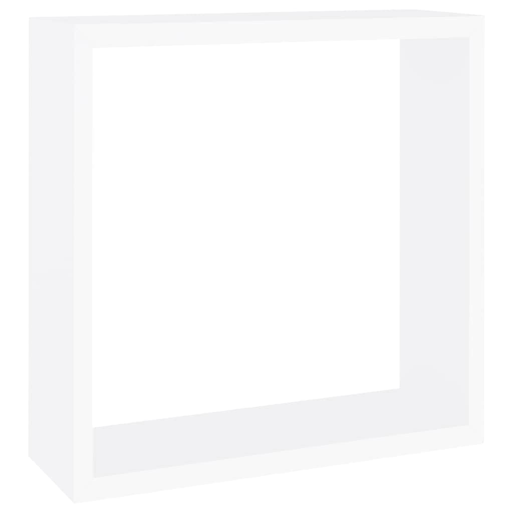 Modern Floating Wall Shelves Set of 3 - MDF Cube Organizer for Bathroom, Kitchen & Living Room | Wall Mounted Storage Display Shelves 11.8