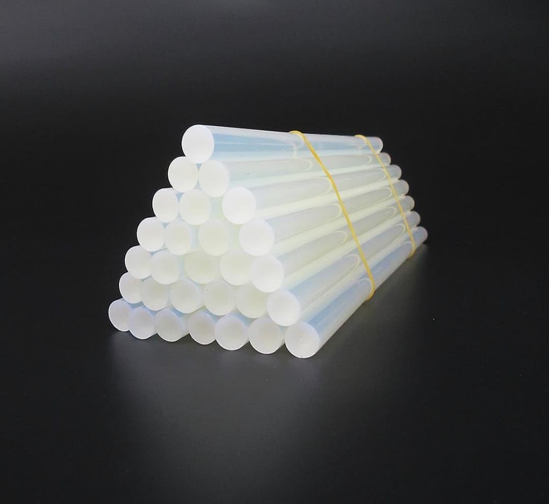 25 Pack 7mm Clear Hot Melt Glue Sticks for 20W Glue Gun - Strong Adhesive for Arts, Crafts, DIY Projects, Electronics Repair & Home Improvement - Perfect for Scrapbooking, Woodworking & Household Fixes