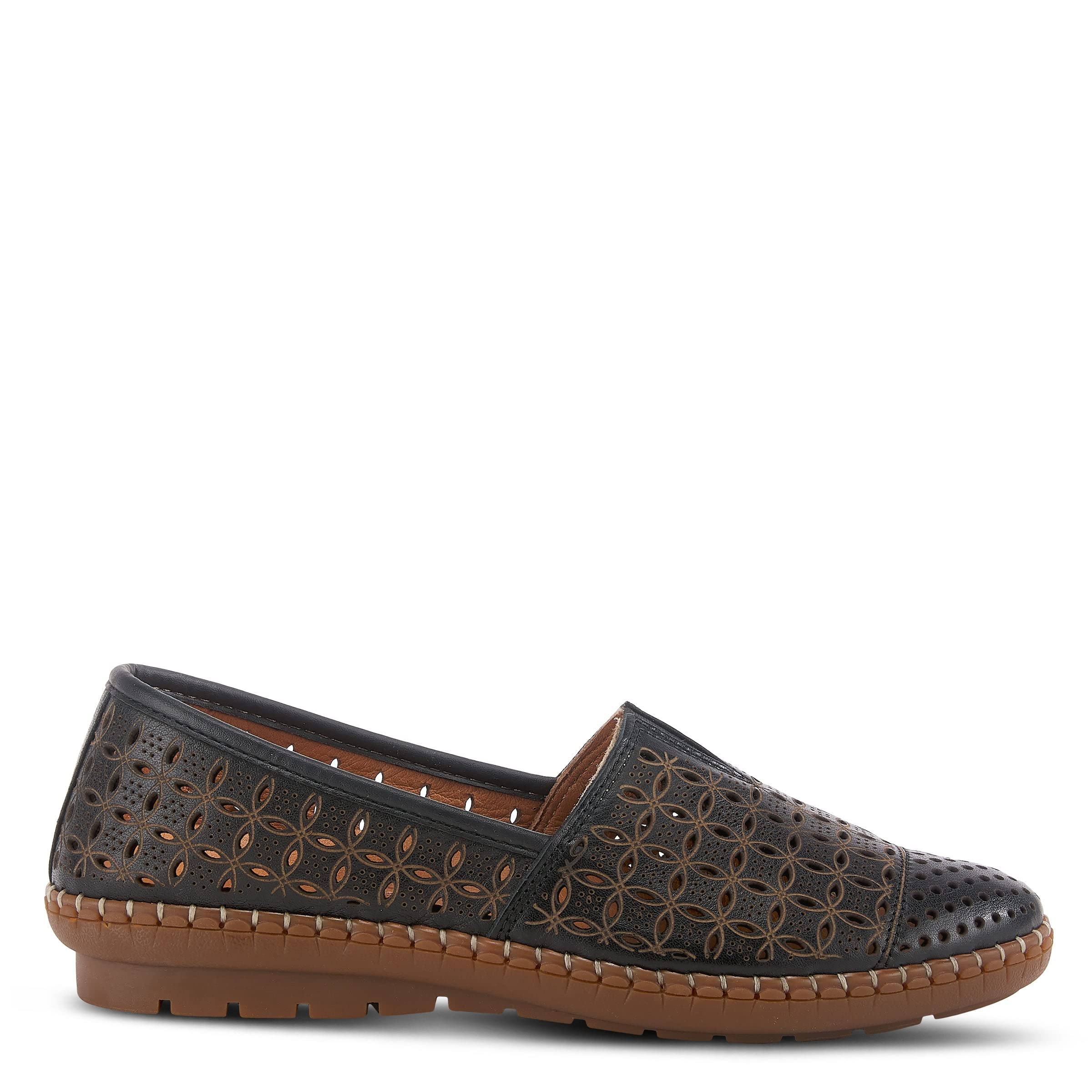 Spring Step Oralis Women's Leather Loafers - Comfortable Slip-On Casual Shoes with Rubber Outsole & Low Heel - Perfect for Office, Travel & Everyday Wear