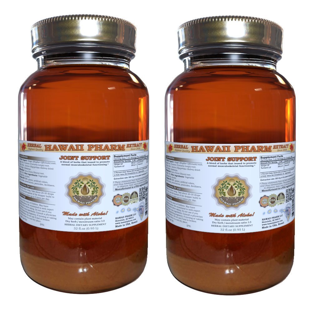 Organic Joint Support Liquid Extract - Wild Harvested Ginger Tincture Supplement (2x32 oz) for Arthritis Relief & Joint Pain | Natural Anti-Inflammatory Remedy for Athletes & Active Lifestyles