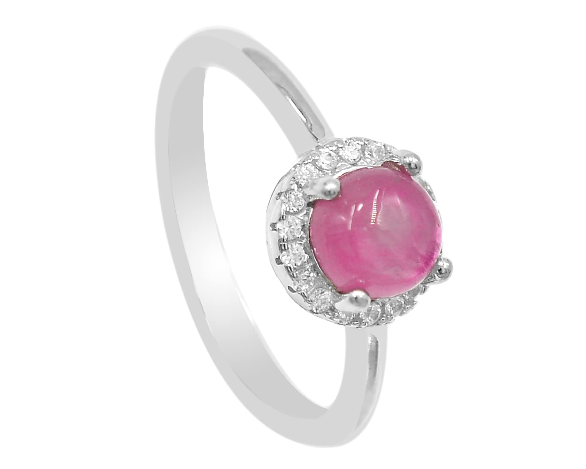 Natural Red Ruby Jewelry Set for Women - July Birthstone Cabochon Ring, Earrings & Pendant in 925 Sterling Silver | Elegant Birthday Gift for Wife, Anniversary Present, Special Occasion Jewelry