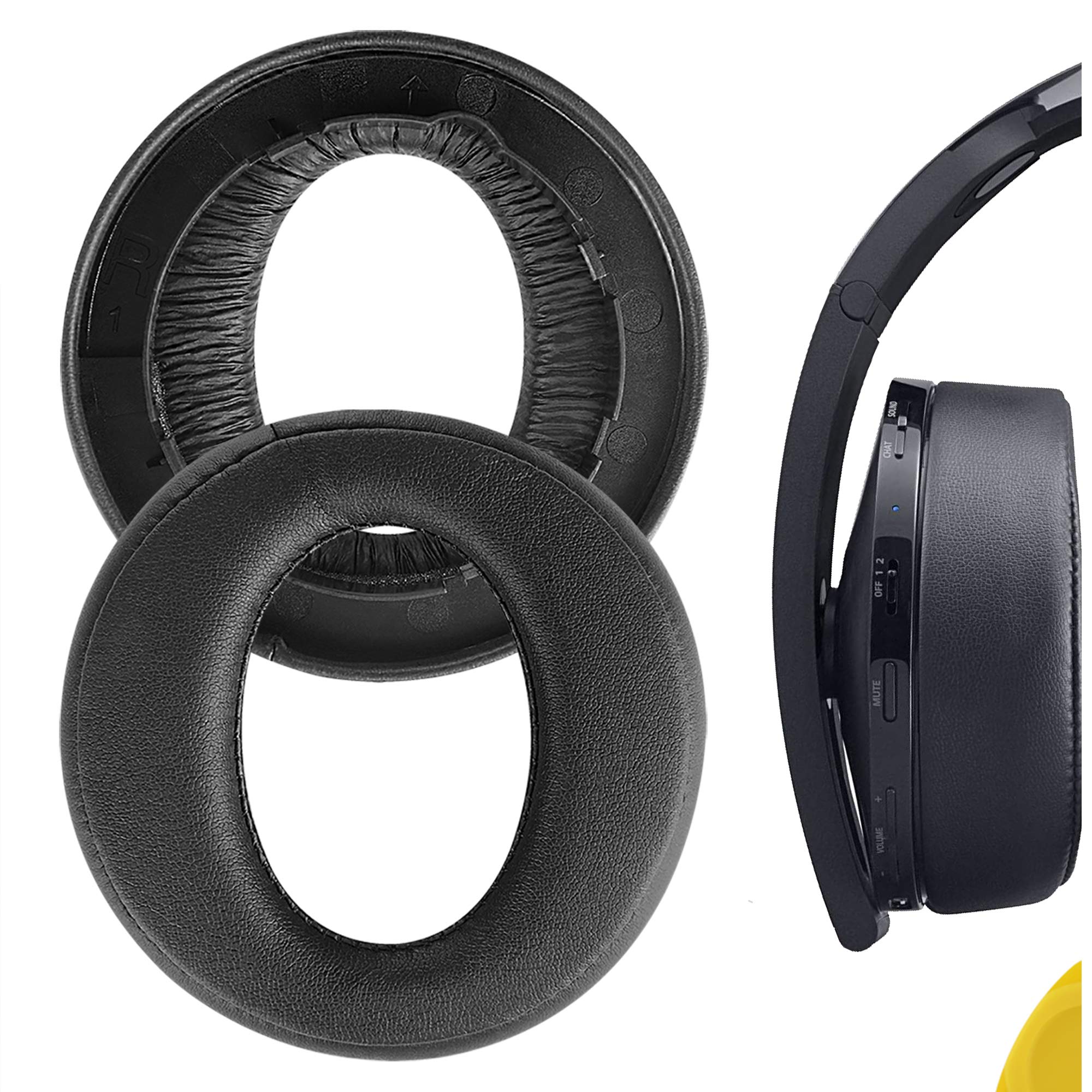 Geekria Replacement Ear Pads for Sony PlayStation Platinum Wireless Headset - Soft Memory Foam Cushions for PS4 Headphones - Comfortable Gaming Ear Cups (Black) - Perfect for Long Gaming Sessions & Noise Isolation