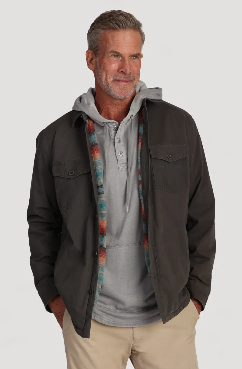 TRUE GRIT Carbon Shirt Jacket - Lightweight & Durable Men's Outdoor Shirt for Hiking, Camping & Casual Wear