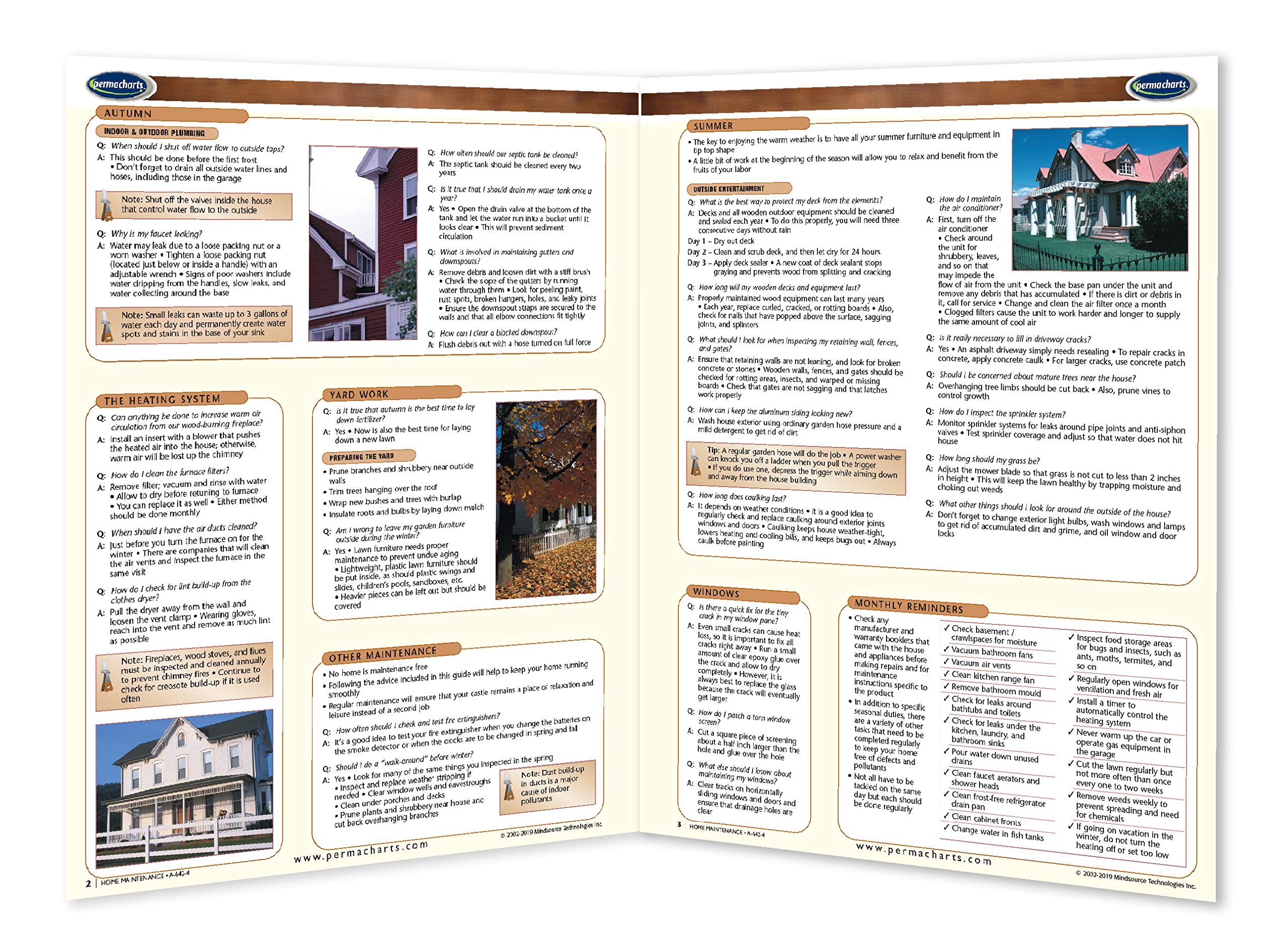 Permacharts Home Maintenance Guide - Quick Reference Guide for DIY Repairs & Home Improvement Projects | Perfect for Homeowners, Renters & Handymen