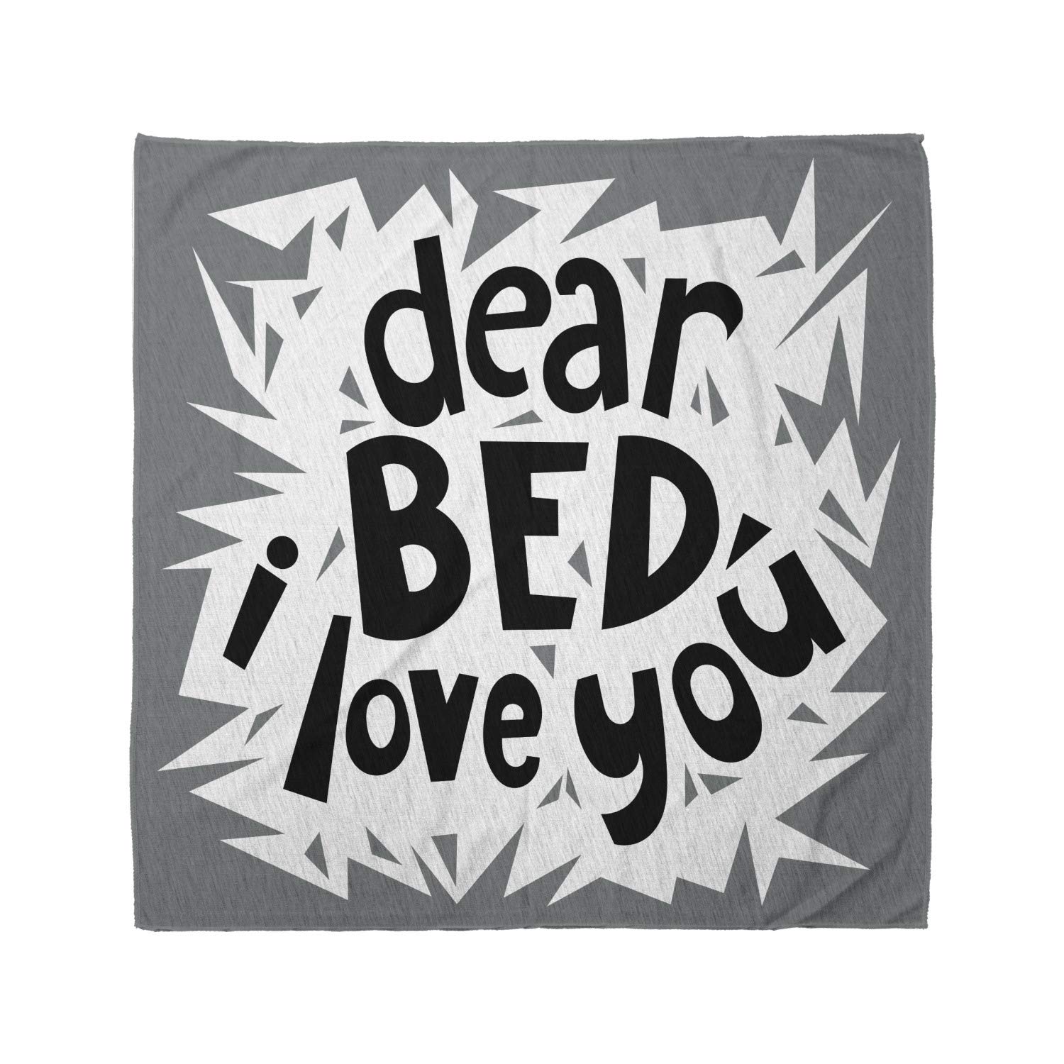 Ambesonne Unisex Bandana Scarf - World Sleep Day Design for Head & Neck Wear - Perfect for Sleep, Relaxation & Outdoor Activities