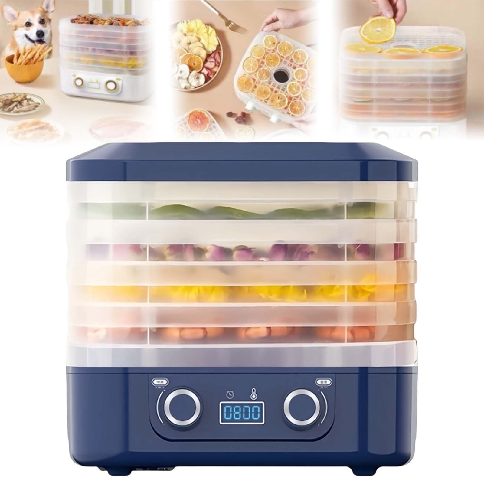 2025 New Food Freeze Dryer Machine for Home - Digital Adjustable Timer & Temperature Control - Dehydrate Candy, Snacks, Beef, Fruits, Meat & Vegetables - Perfect for Food Preservation, Camping & Emergency Prep (Blue)