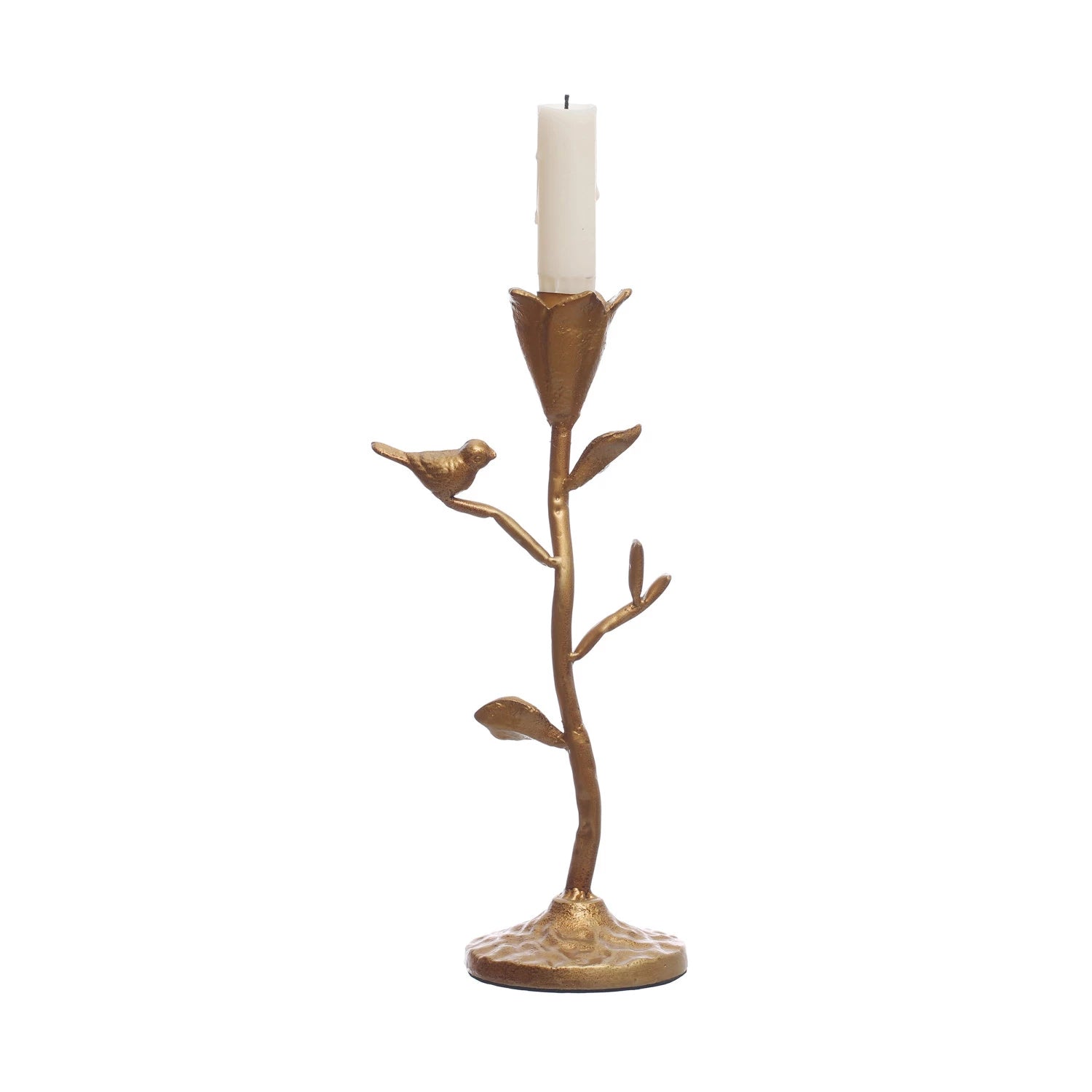 Premium Gold Cast Iron Taper Candle Holder - Elegant Home Decor for Weddings, Parties & Romantic Dinners