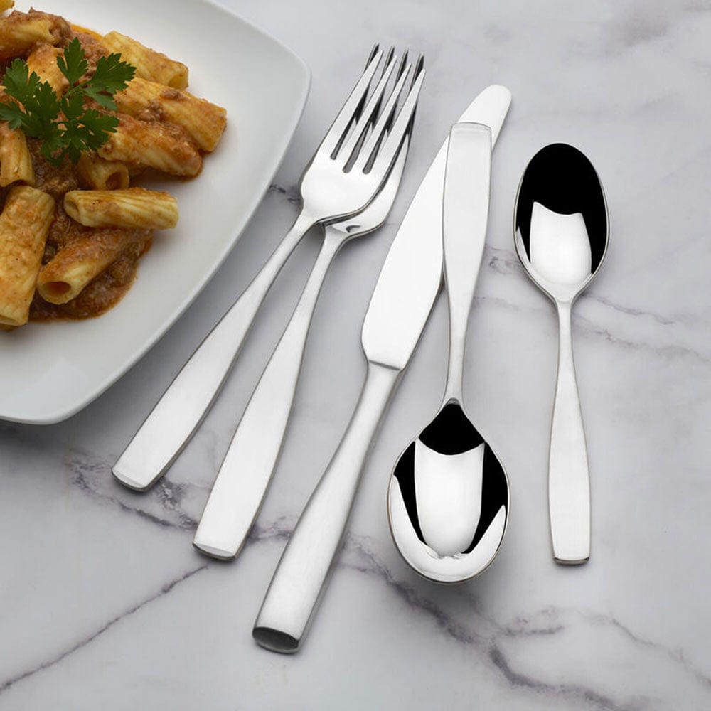 Premium 45-Piece Satin Finish Flatware Set - Service for 8 - Stainless Steel Cutlery Set for Dining, Entertaining & Wedding Gifts - Elegant Tableware for Restaurants, Dinner Parties & Special Occasions