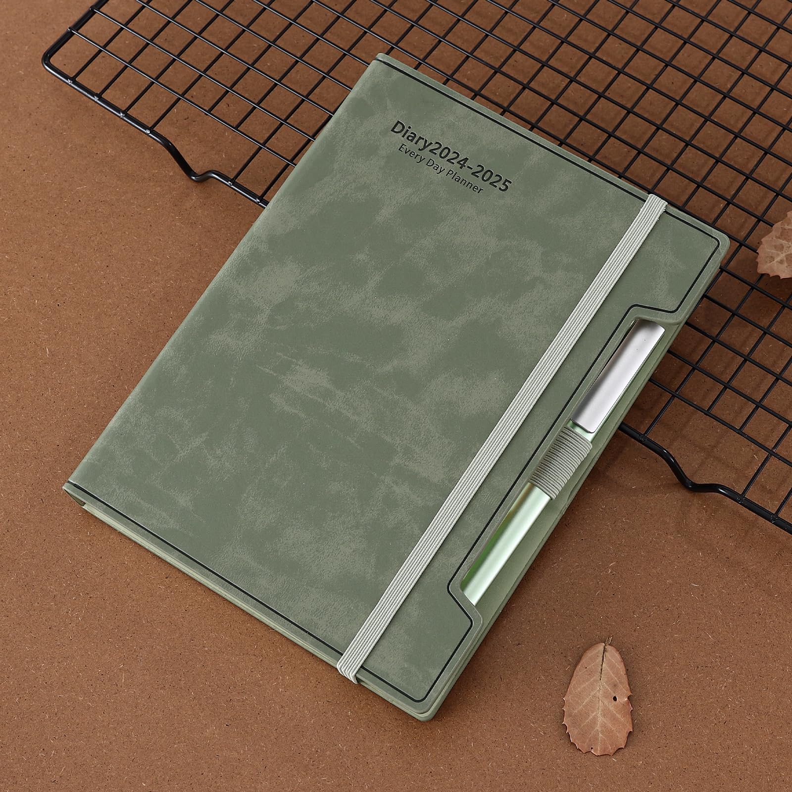 2024-2025 Academic Planner - A5 Daily Diary with Hard Cover | July 2024 to June 2025 12-Month Agenda | Includes Pen, Pen Loop, Stickers & Back Pocket (Green) | Perfect for Students, Teachers & Professionals